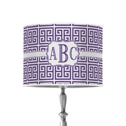 Greek Key 8" Drum Lamp Shade - Poly-film (Personalized)