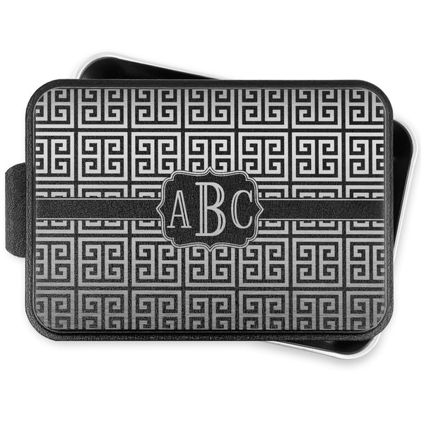 Custom Greek Key Aluminum Baking Pan with Lid (Personalized)