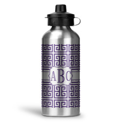 Greek Key Water Bottles - 20 oz - Aluminum (Personalized)