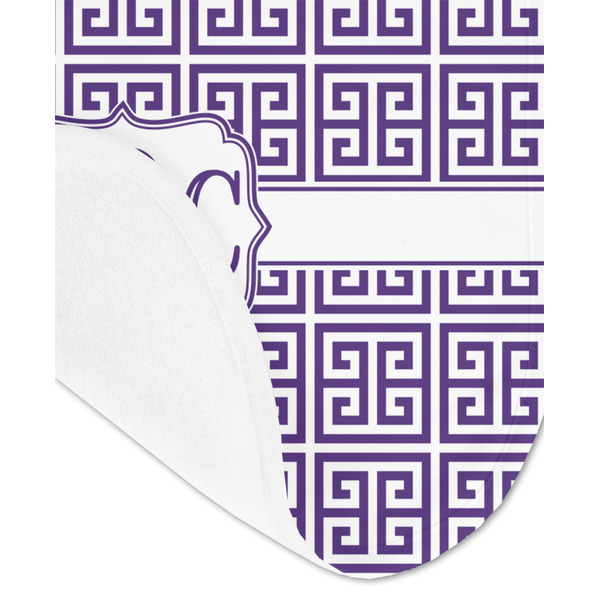 Greek Key Baby Bib - AFT detail