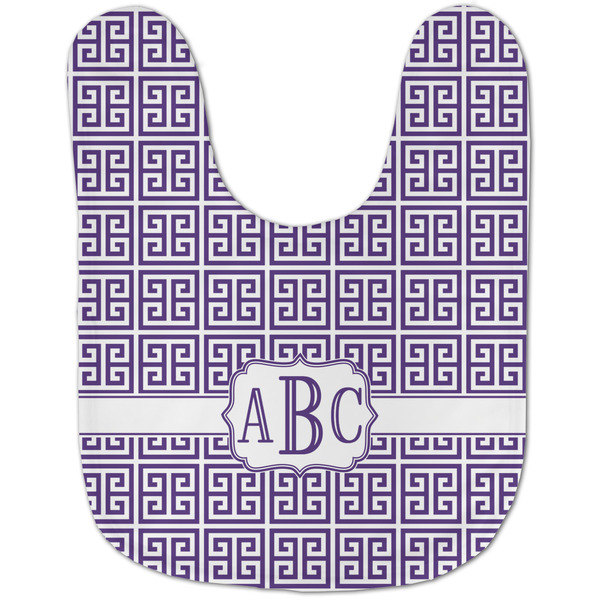 Greek Key Baby Bib - AFT flat