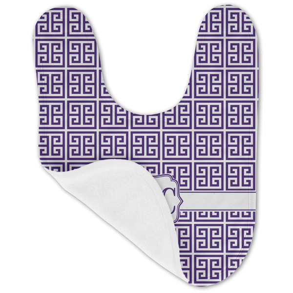 Greek Key Baby Bib - AFT folded