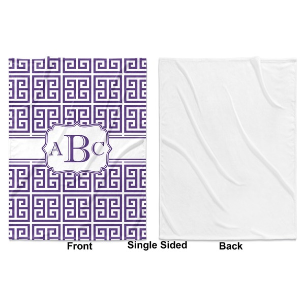 Greek Key Baby Blanket (Single Side - Printed Front, White Back)