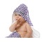 Greek Key Baby Hooded Towel on Child