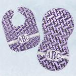 Greek Key Baby Bib & Burp Set w/ Monogram