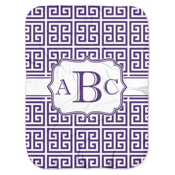 Custom Greek Key Baby Swaddling Blanket (Personalized)