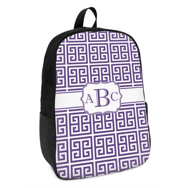 Custom Greek Key Kids Backpack (Personalized)