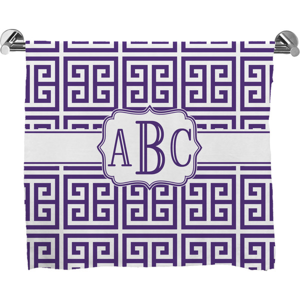 Custom Greek Key Bath Towel (Personalized) YouCustomizeIt