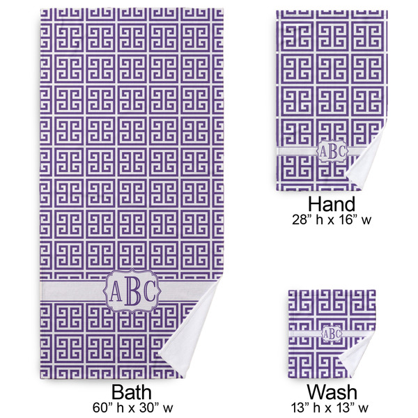 Greek Key Bath Towel Sets - 3-piece - Approval