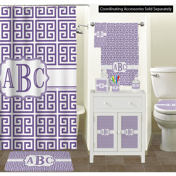 Greek Key Bathroom Scene