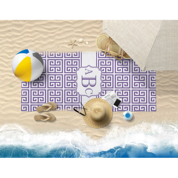 Greek Key Beach Towel Lifestyle
