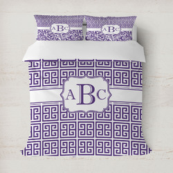 Greek Key Duvet Cover (Personalized)