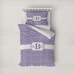 Greek Key Duvet Cover Set - Twin (Personalized)