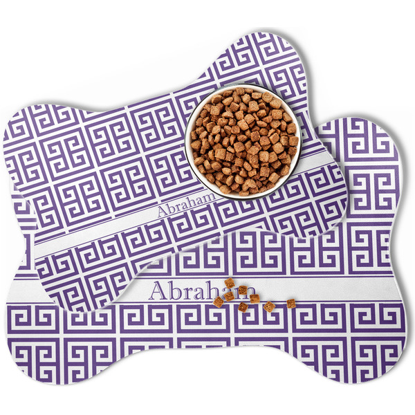Greek Key Bone Shaped Dog Mats - MAIN