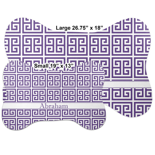 Greek Key Bone Shaped Mat Comparison