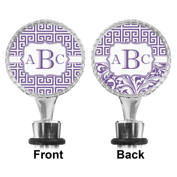 Greek Key Bottle Stopper - Front and Back