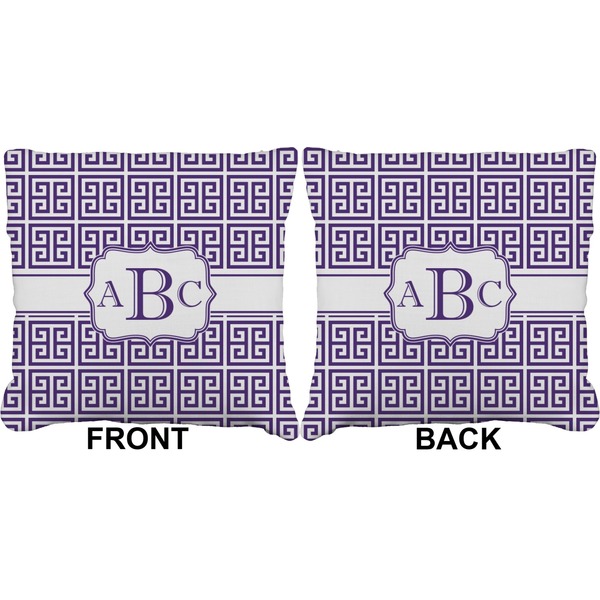 Greek Key Burlap Pillow Approval