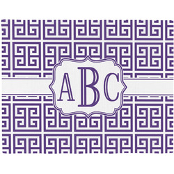 Greek Key Woven Fabric Placemat - Twill w/ Monogram