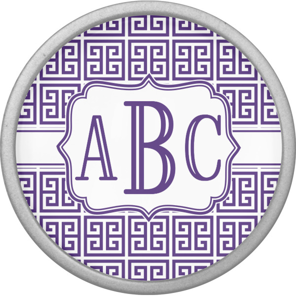 Greek Key Cabinet Knob - Nickel - Front