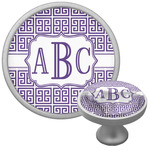 Greek Key Cabinet Knob (Silver) (Personalized)