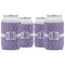 Greek Key Can Cooler (12 oz) - Set of 4 w/ Monograms