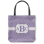 Greek Key Canvas Tote Bag - Small - 13"x13" (Personalized)