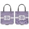 Greek Key Canvas Tote - Front and Back