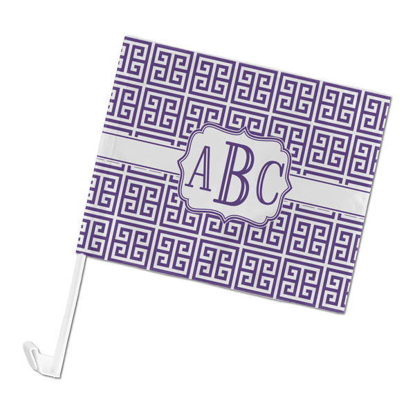 Custom Greek Key Car Flag - Large (Personalized)