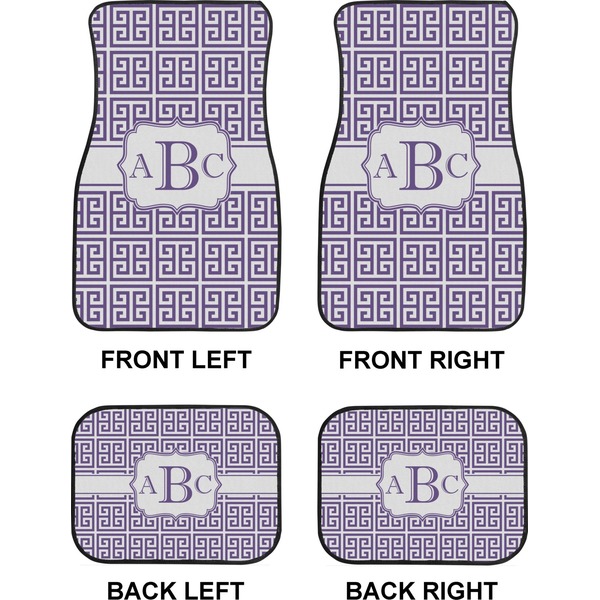 Greek Key Car Floor Mats Set (2F + 2B)