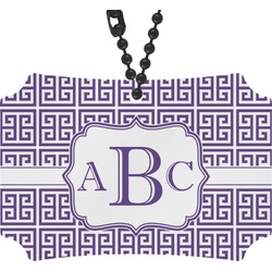 Greek Key Rear View Mirror Ornament (Personalized)