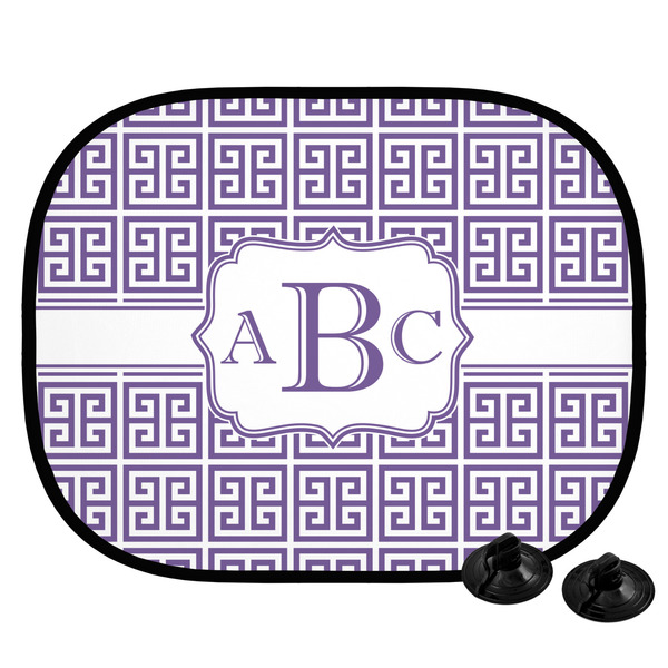Custom Greek Key Car Side Window Sun Shade (Personalized)