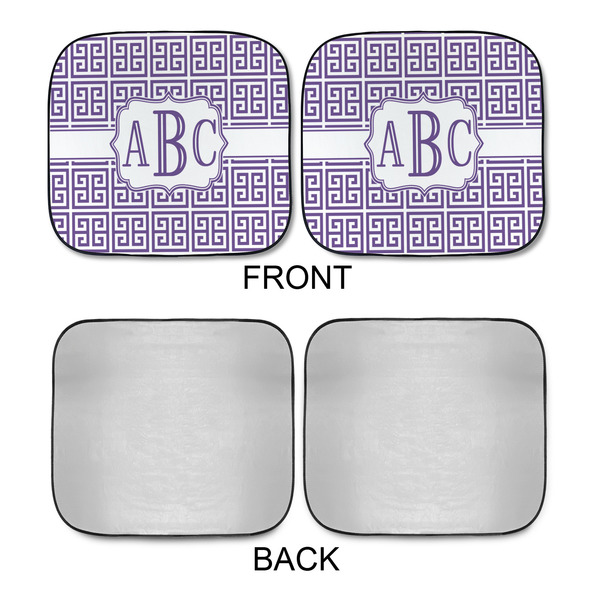 Greek Key Car Sun Shades - APPROVAL