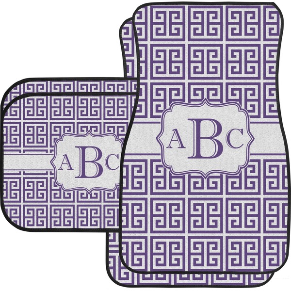 Greek Key Custom Car Floor Mats (Back Seat)