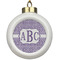 Greek Key Ceramic Ball Ornament (Personalized)