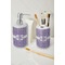 Greek Key Ceramic Bathroom Accessories - LIFESTYLE (toothbrush holder & soap dispenser)