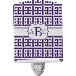 Greek Key Ceramic Night Light (Personalized)