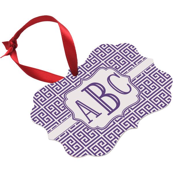 Greek Key Christmas Ornament