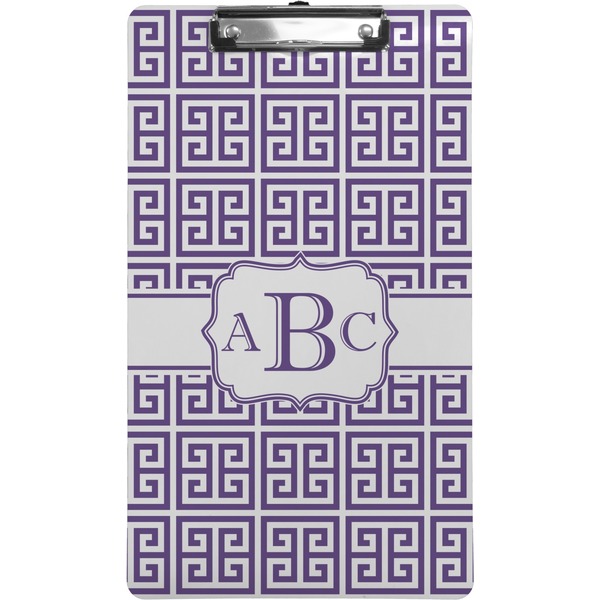 Custom Greek Key Clipboard (Legal Size) (Personalized)