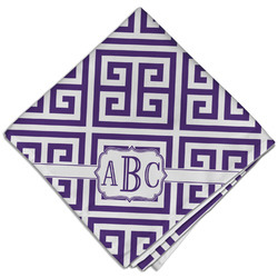 Greek Key Cloth Dinner Napkin - Single w/ Monogram