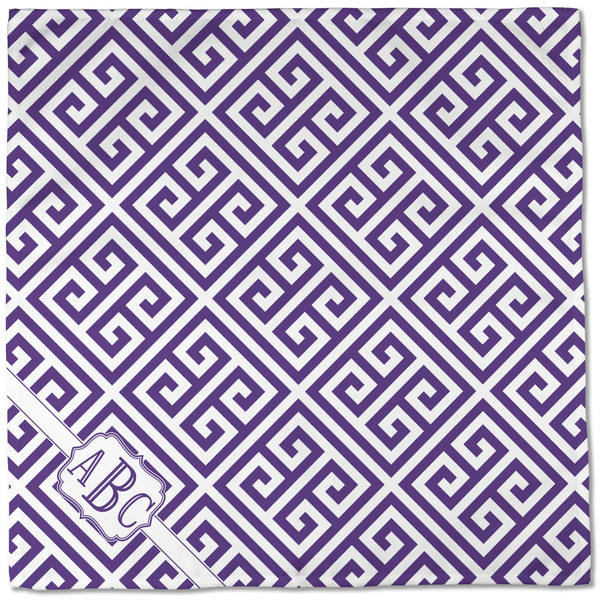 Greek Key Cloth Napkins - Personalized Dinner (Full Open)