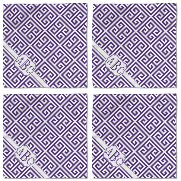 Greek Key Cloth Napkins - Personalized Lunch (APPROVAL) Set of 4