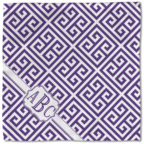 Greek Key Cloth Napkins - Personalized Lunch (Single Full Open)