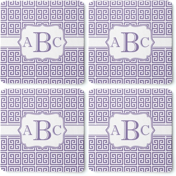 Greek Key Coaster Rubber Back - Apvl