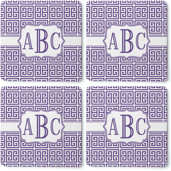 Greek Key Coaster Rubber Back - Apvl