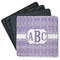 Greek Key Square Rubber Backed Coasters - Set of 4 (Personalized)