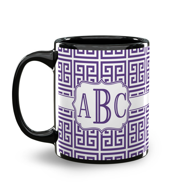 Greek Key Coffee Mug - 11 oz - Black