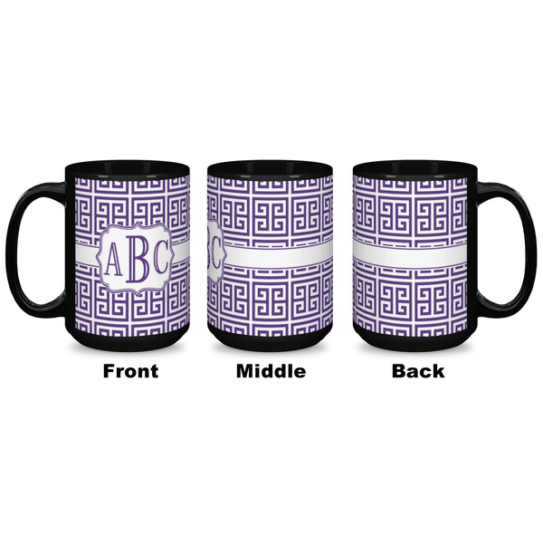 Greek Key Coffee Mug - 15 oz - Black APPROVAL