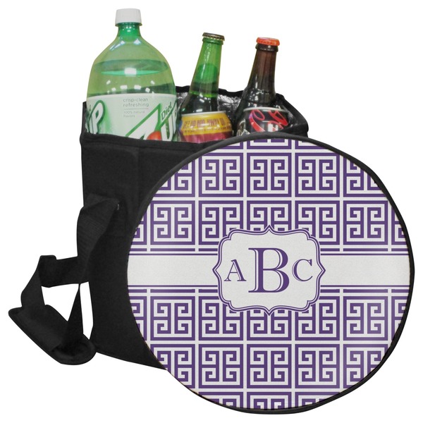 Custom Greek Key Collapsible Cooler & Seat (Personalized)