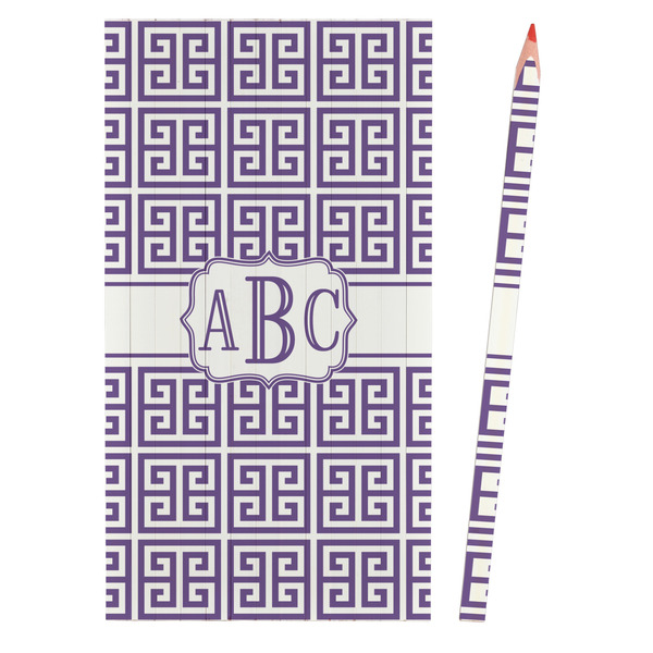 Greek Key Colored Pencils - Front View