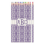 Greek Key Colored Pencils (Personalized)
